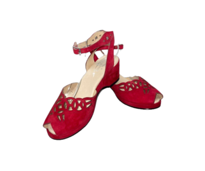 Ida Style - Cerise Red Suede